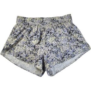 ASICS Lined Running Shorts Abstract Print Blue Purple Size Medium